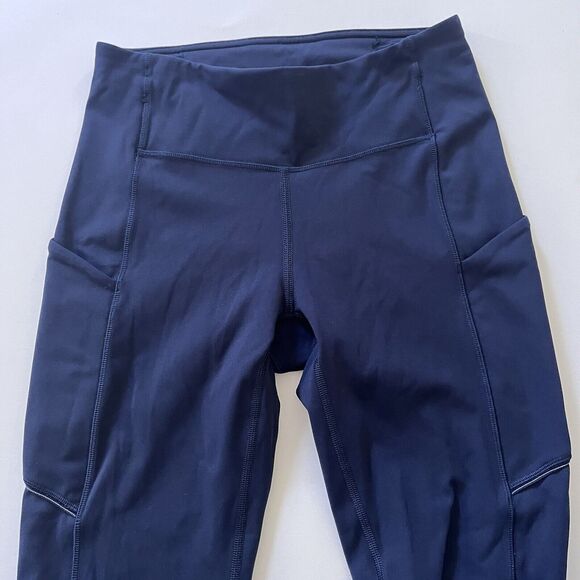 Lululemon Size 4 Speed Up Crop 21" Leggings Midnight Navy - Picture 5 of 10